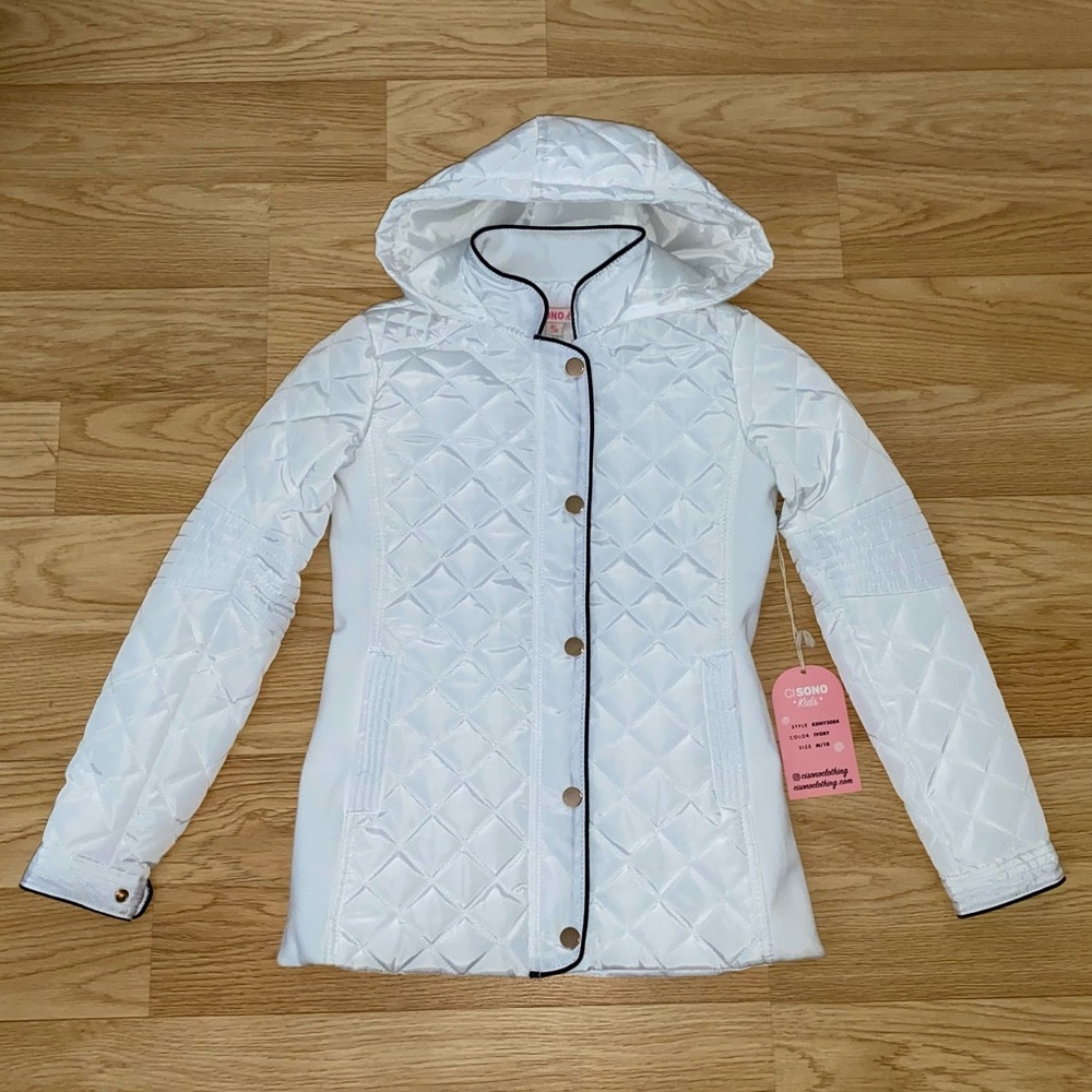Spring jacket for girls ivory white size 9